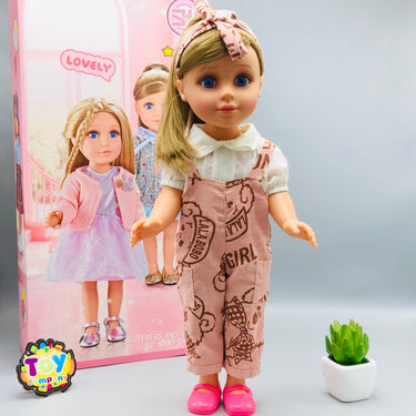 18* Inches Premium Movable Joints Blush Overall Doll